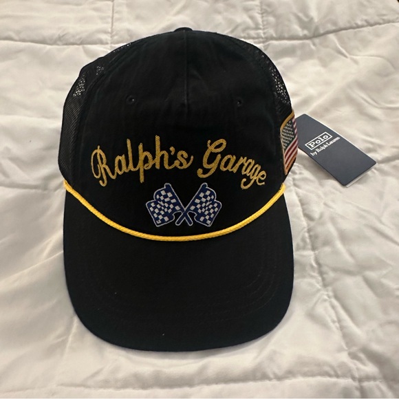 Polo Ralph Lauren ‘Ralph’s Garage’ Canvas Trucker CapNew w/ Tags - Black Hat